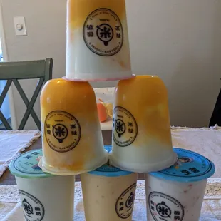 Mango Yogurt, melon, and straw to my berry