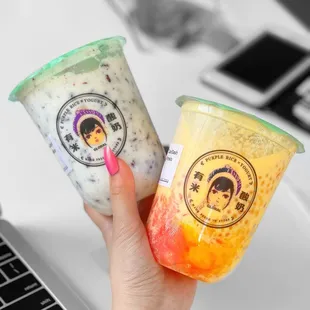 Purple rice yogurt and mango pomelo sago | ig: eats.w.eva