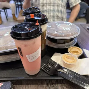 a tray of food