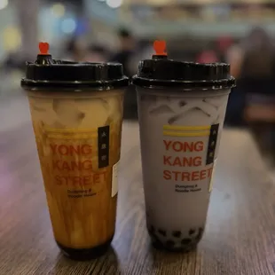 Brown Sugar Boba and Taro Milk Tea Boba