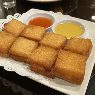 Shrimp toast menbosha appetizer