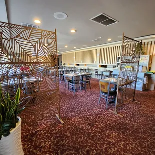 the dining area of a restaurant