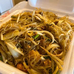 Singapore rice noodles to go