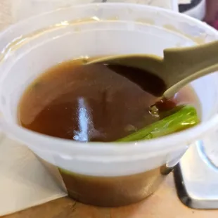 Lunch@Yong's Kitchen; 12/8/2024. The Gravy for our Minute Chicken w/Cake Noodle, shared Lunch w/Hubby David. Ty David 4our Grindz.