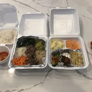 a variety of food items