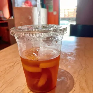 Iced Lemon Tea $3.99 / drank some before taking a photo.