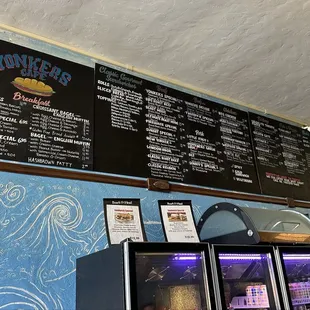 Sandwich menu and to-go drinks