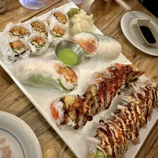 Minnesota roll, spicy salmon roll