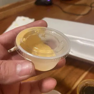 Almost empty container