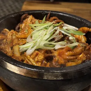 Octopus over rice