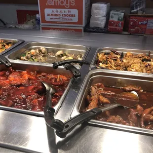 a variety of food items