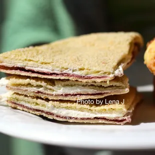 Special Bread ($3.80) - quite sweet. Very thin layers of bread with red bean paste, green pea paste, and cream.