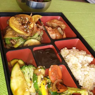 Bulgogi Korean Plate w/ extra cooked veggies and salad