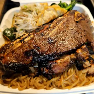 Dinner@Yoonyson Kaneohe; 9/21/2024. Hubby David Nui Combo mix plate, Kalbi &amp; BBQ Chicken. Next time we can share a plate. $21.00+