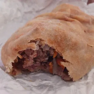 Original Cornish Pastie with beef, onions, carrots and potatoes. So delicious and soooo comforting!