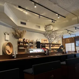 interior, sushi and sashimi