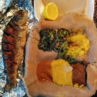 Fish &amp; Veggies ... $26 delivered in 26 mins ... 4-stars.