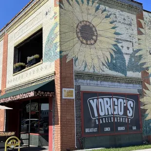 the front of the building