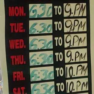 Business hours 3/9/2022