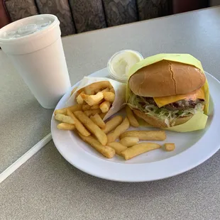 6.99 burger special with added cheese