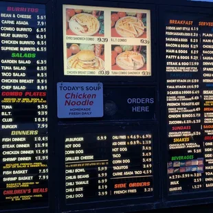 Menu and Prices as of 3/2021