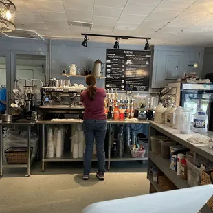 Barista hard at work