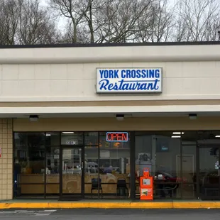 the front of the restaurant