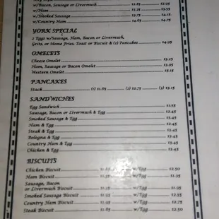 Breakfast menu....very friendly people and fast!