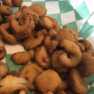 Beer battered, fried jalapeños
