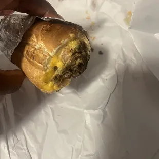 Shrimp cheesesteak with little meat and shrimp when I requested and paid for extra meat
