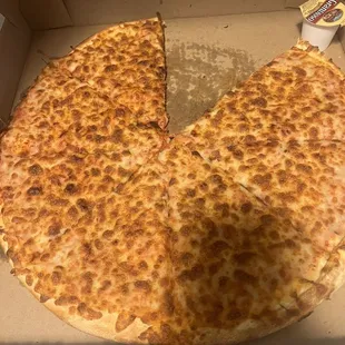 Burnt cheese pizza
