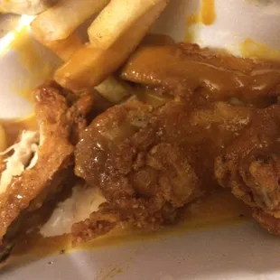 Honey mustard wings went right in the trash!