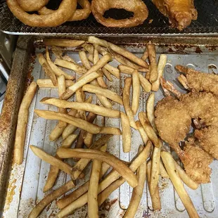 Chips and onion rings