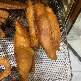 Fried fish whole.