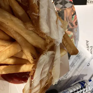 french fries and ketchup
