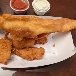 Dinner combo - fish and shrimp