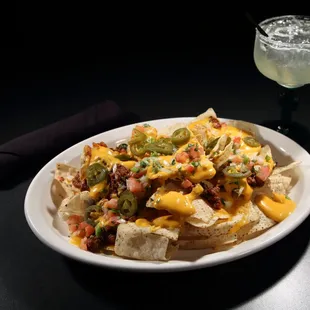 a plate of nachos