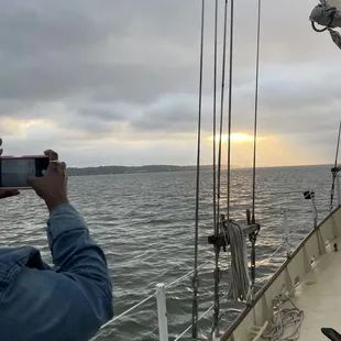 Somewhat of a sunset, was the joke on the vessel