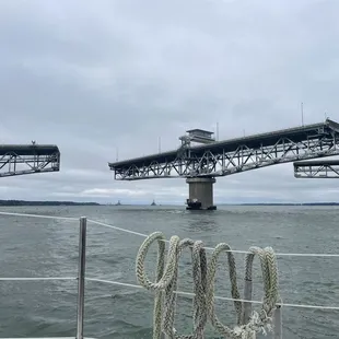 Rare bridge that pivots out of the way
