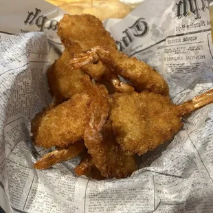 Fried shrimp appetizer portion