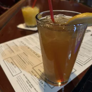 Long Island iced tea and a fuzzy navel in the background
