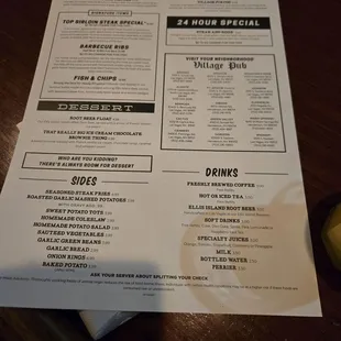 Menu If you look closer, you can see the multiple locations on the right side of the menu.