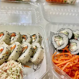 a variety of sushi
