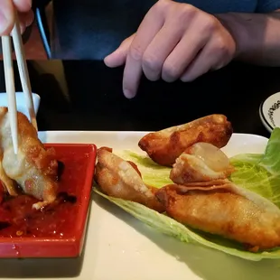 Fried pork dumplings