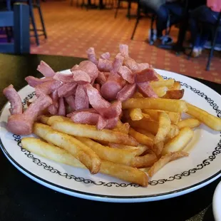 Kids hot dog. Cut into little squiddies.