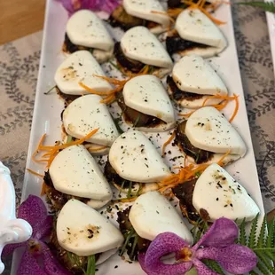 a platter of appetizers