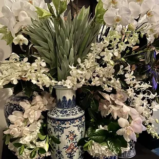 Orchids, hydrangea, Gardenias!