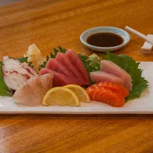 a plate of sushi
