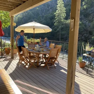 Ron wound tell us the best stories over breakfast by the river