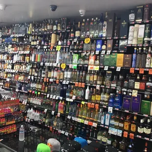 a wide selection of liquor